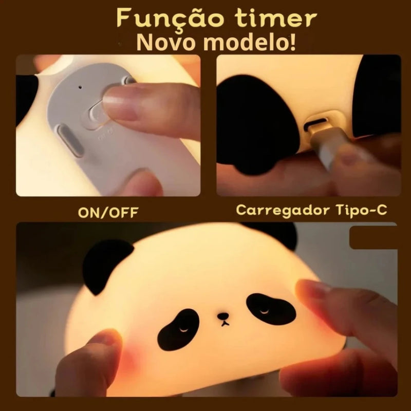 Lâmpada de Silicone Panda Led Touch