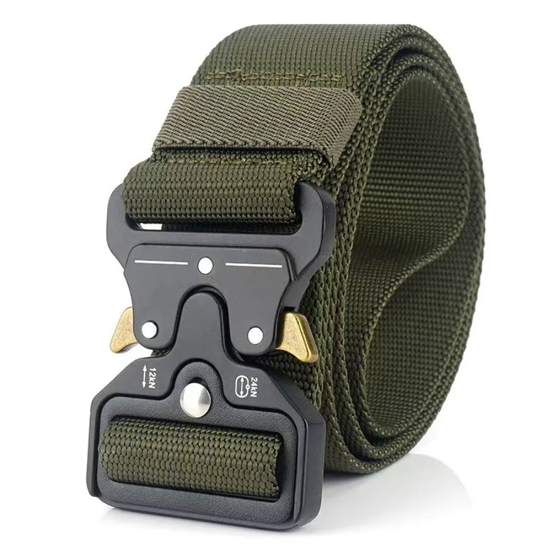 Cinto Tático Militar Masculino - Nylon Largo com Fivela de Liga de Zinco e Engate Rápido