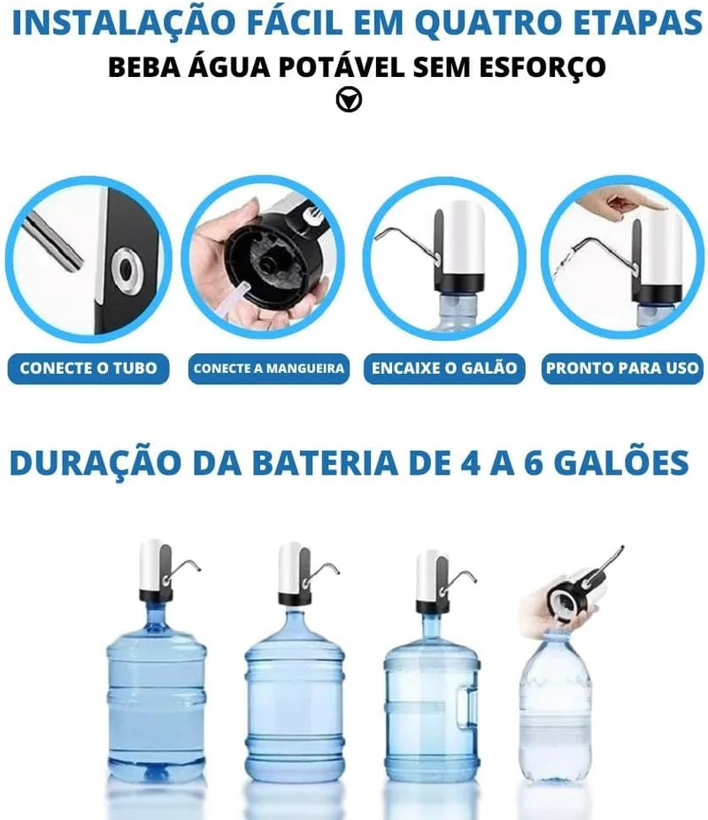 Bomba Elétrica De Galão Universal Com Carregamento USB