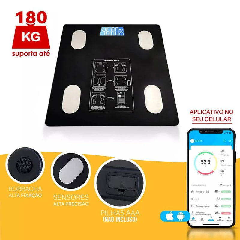 Balança Digital C/ Bioimpedância (Bluetooth e Aplicativo)