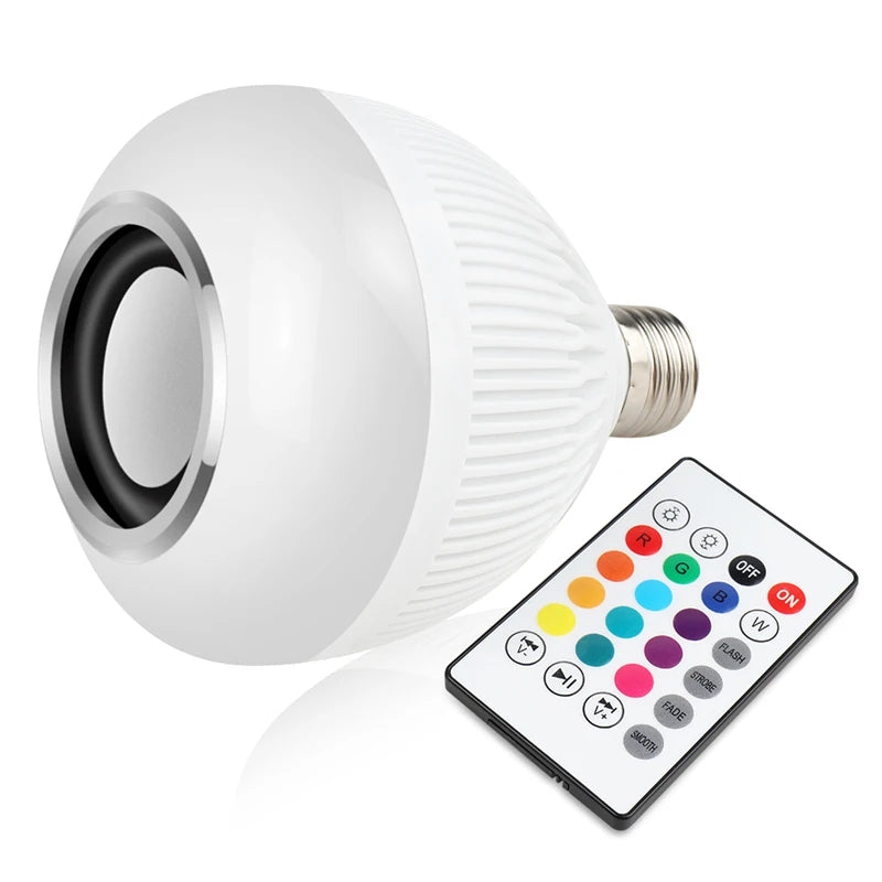 Lâmpada Led RGB Bluetooth 12W C/ Controle